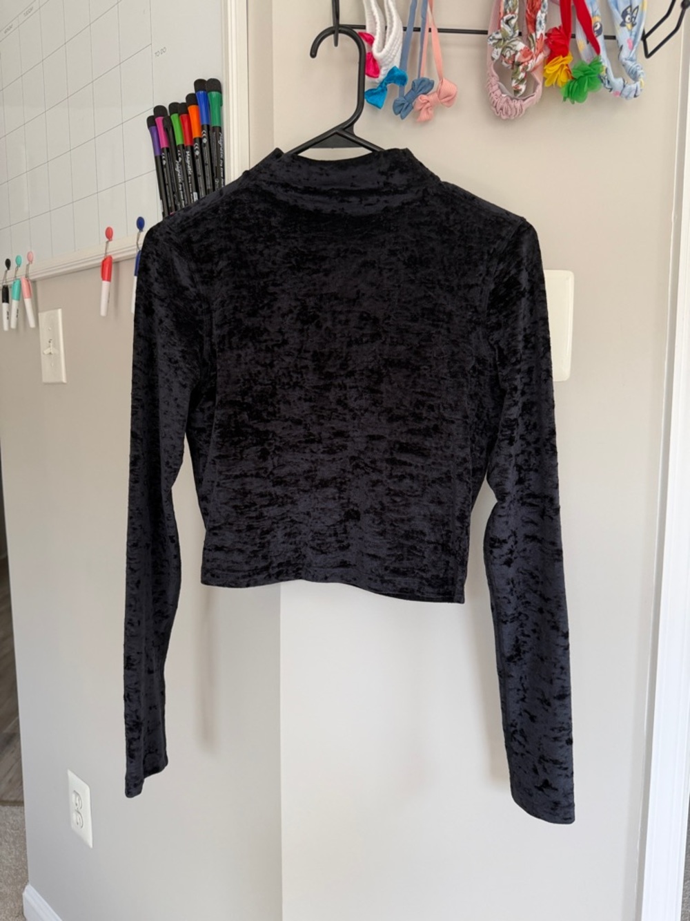 Lululemon All Aligned Mock Neck Long Sleeve *Crushed Velvet in Black Size 6